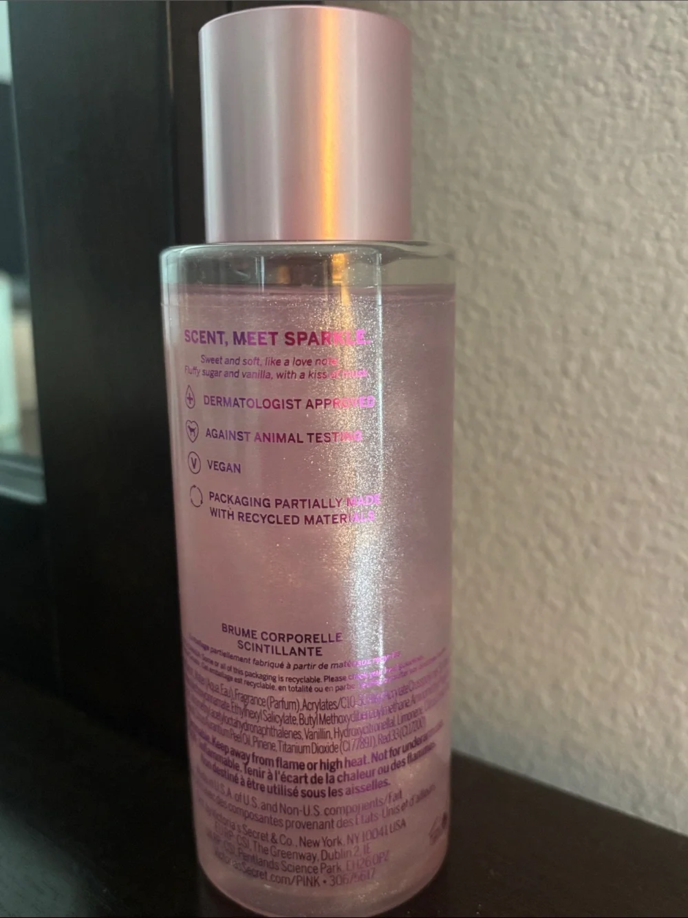 PINK Victoria's Secret XO Sugar Shimmer Body Mist - Iridescent Pink - Picture 2 of 2